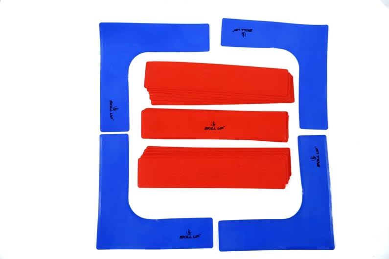 BOUNDARIES / 4枚セット Skill Up Boundary Marking Set - Blue Corners and Red Lines (Set of